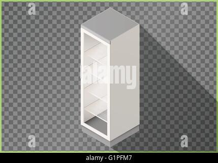 Refrigerator flat isometric fridge 3d Stock Vector