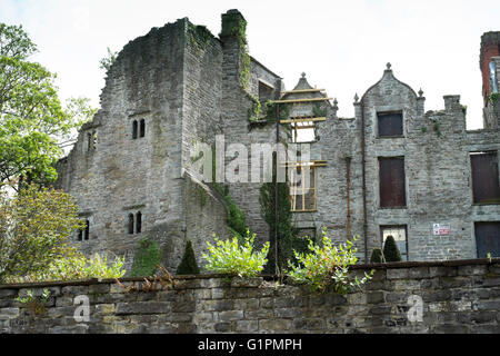 Hay-on-Wye a small town famous for book shops and a literary festival in Powys Wales UK. Hay Castle Stock Photo
