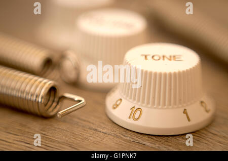 Vintage electric guitar spare parts Stock Photo