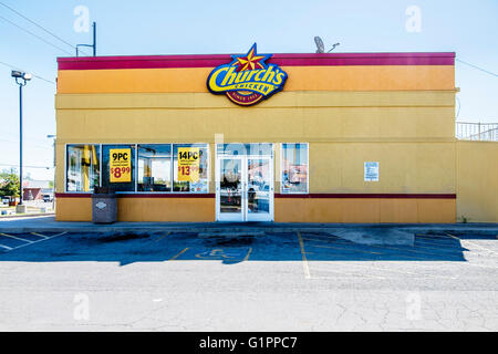 The exterior of a Church's Chicken restaurant in Oklahoma City ...