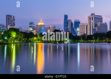 Bangkok city skyline with Lumpini park from top view in Thailand at ...
