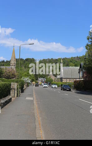 Bridge of Allan street scene Scotland May 2016 Stock Photo