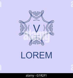 Simple and graceful monogram design template, Elegant lineart logo ...