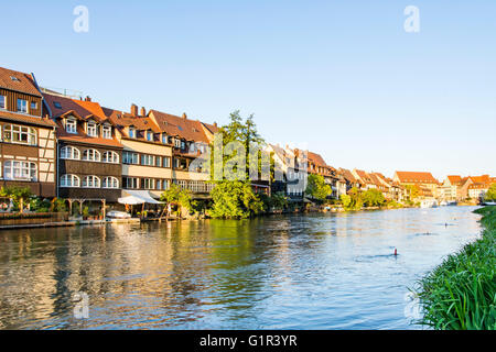 BAMBERG, GERMANY - MAY 7: Fishermen's houses from the 19th century in Klein-Venedig (Little Venice) in Bamberg, Germany on Mai 7 Stock Photo