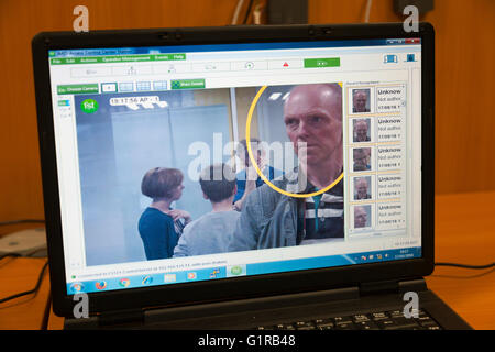 Facial Recognition research equipment display during Open Day at the National Physical Laboratory (NPL), Teddington. London. UK. Stock Photo
