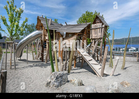 Playground at a lake Stock Photo