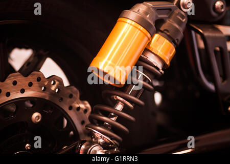 Color shot of a motorcycle shock absorber Stock Photo - Alamy