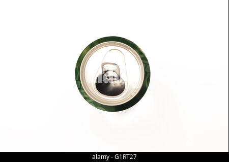 photograph of a top of a drinks can Stock Photo