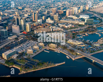 Downtown Long Beach Marina, Long Beach, Los Angeles County, California, USA Stock Photo