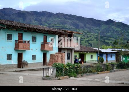 Typical house in Sapalache ' Las Huaringas '  - HUANCABAMBA.. Department  of Piura .PERU Stock Photo