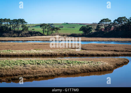 River Otter estuary, Budleigh Salterton, East Devon, England, United Kingdom Stock Photo