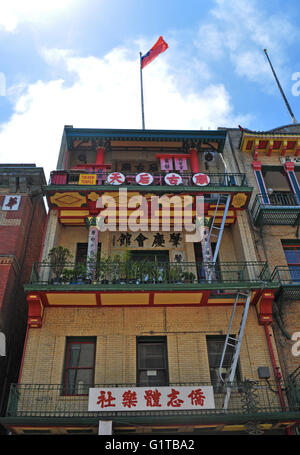 San Francisco: skyline with the oriental buildings of Chinatown, the ...