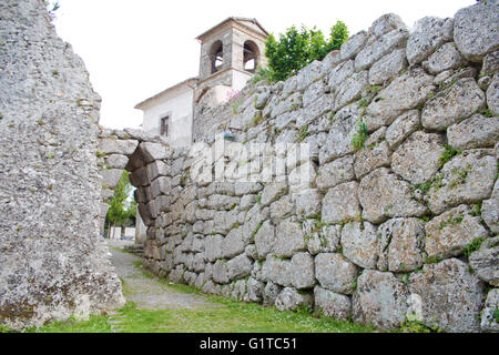 Arpino, Italy - Historical site on the top of the village Stock Photo