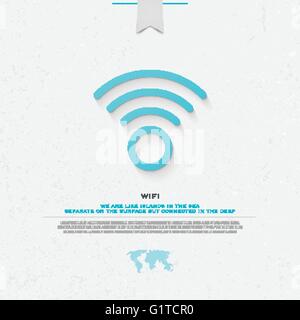 new thin line style wireless icon and wifi logo. isolated vector radio wave symbol. free internet connection zone sign. technolo Stock Vector