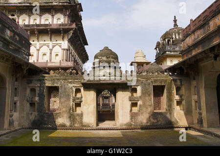 Inner view of Datia Palace, Also known as Bir Singh Palace or Bir Singh Dev Palace. Madhya Pradesh, India Stock Photo