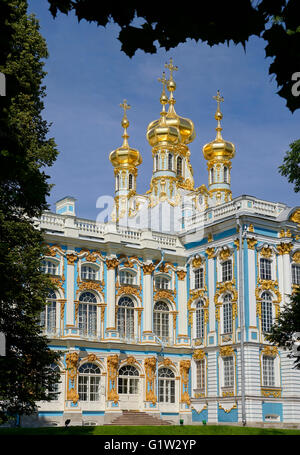 Catherine's Palace at Pushkin in St. Petersburg, Russia. Stock Photo