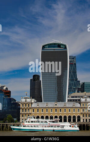 Walkie Talkie Building 20 Fenchurch Street London River Thames Offices London Southbank Stock Photo