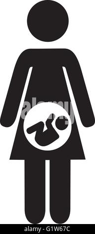 Icon of pregnant woman Stock Vector