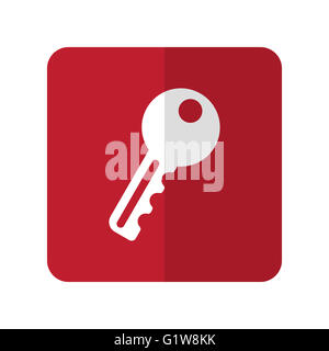 Key Red Icon On White Background. Red Flat Style Vector Illustration ...