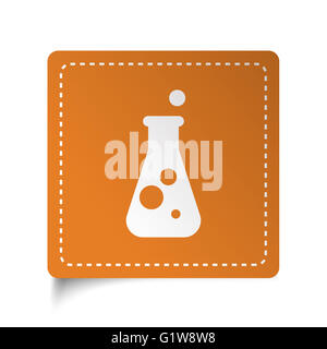Square conical flask icon Stock Photo - Alamy