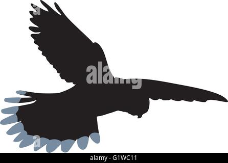 Kestrel silhouette Stock Vector
