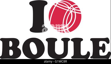 I Heart Boule Stock Vector