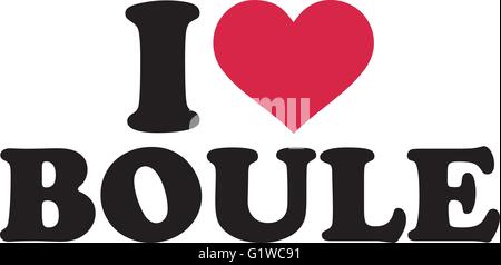 I love boule Stock Vector