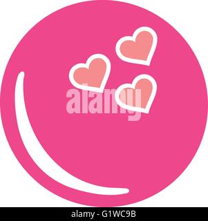 Pink Bowling Ball Hearts Stock Vector