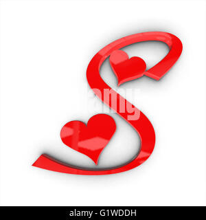 Love wedding letter and number alphabets 3d render, 3d illustration Stock Photo