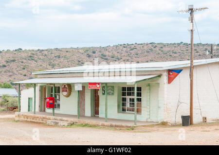 BAVIAANSKLOOF, SOUTH AFRICA - MARCH 6, 2016: A postal agency and shop at Kleinpoort in the Baviaanskloof (baboon valley). Stock Photo