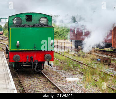 Heritage railway. Ex NCB Austerity class steam locomotive at Nottingham Transport Heritage Centre, Ruddington, Nottinghamshire, England, UK Stock Photo