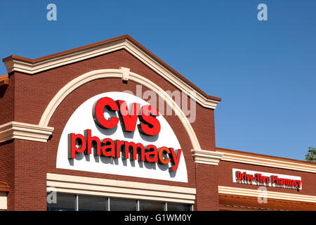 CVS Pharmacy Store in the city of Fort Worth. CVS is the largest pharmacy chain in the United States Stock Photo