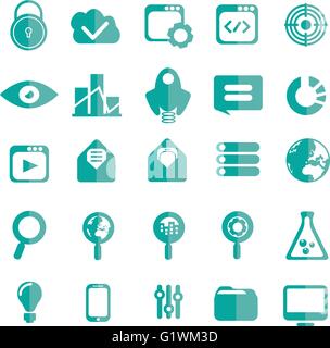 Vector abstract icons business set Stock Vector