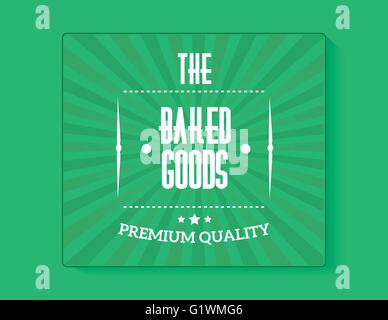 retro bakery label, ribbon or card for vintage design Stock Vector