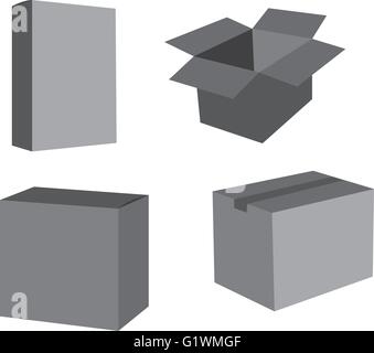 Vector box set Stock Vector Image & Art - Alamy
