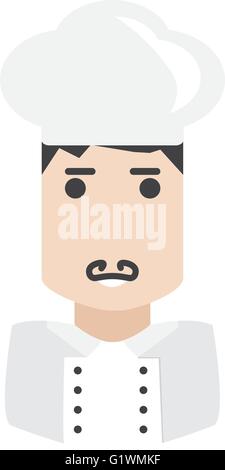Cook vector avatar. Vector illustration of a kitchener Stock Vector