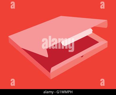 Pizza Box illustration template mock up Stock Vector