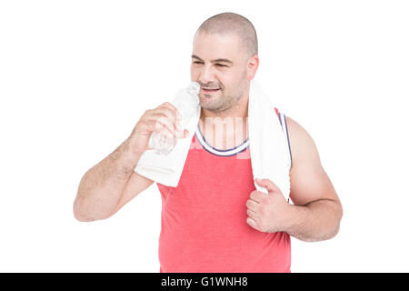 Athlete with towel around neck Stock Photo