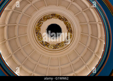 Old Vanderburgh County Courthouse Evansville Indiana, View of Dome from inside. Stock Photo