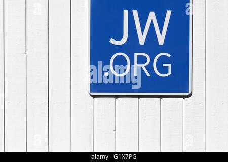 Jehovah's Witness church sign Stock Photo - Alamy