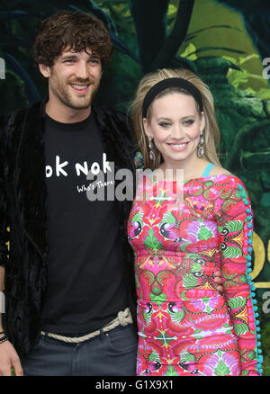 April 11, 2016 - Max Rogers and Kimberly Wyatt attending The Jungle Book European Premiere at BFI Imax in London, UK. Stock Photo