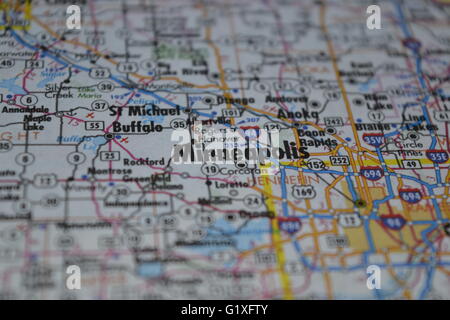 Minneapolis Map Stock Photo