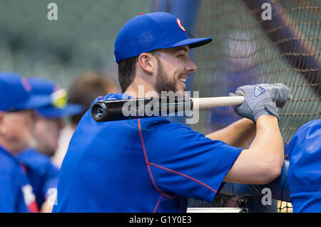 April 19, 2015: Chicago Cubs Third base Kris Bryant (17) [10177] walks back  to the dugout after striking out during a game between the San Diego Padres  and Chicago Cubs at Wrigley