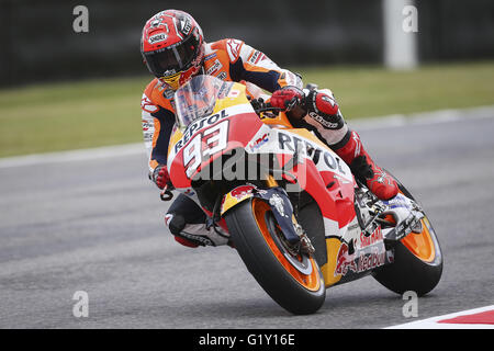 Scarperia, Italy. 20th May, 2016. MARC MARQUEZ of Spain and Repsol Honda Team rides during Free Practice of the MotoGp of Italy at Mugello Circuit in Scarperia, Italy. Credit:  James Gasperotti/ZUMA Wire/Alamy Live News Stock Photo