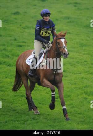 21.5.16 Rockingham International Horse Trials. Rockingham Castle. British Eventing. Zara Tindall (GBR) riding Drops of Brandy © Julie Priestley Stock Photo