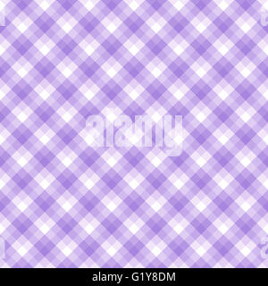 Checker pattern in hues of violet and white, seamless background Stock Photo