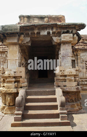 Eastern entrance, Virupaksha Temple, Pattadakal temple complex, Pattadakal, Karnataka, India. Stock Photo