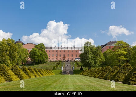 Uppsala, Sweden - May 20, 2016 : View of the Uppsala Castle from the botanic garden of uppsala. Stock Photo