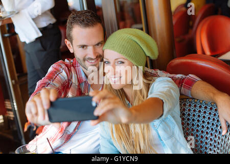Young Couple visiting Paris Stock Photo