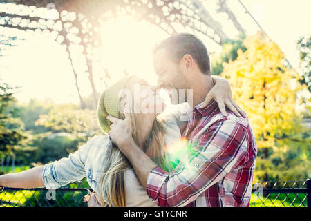 Young Couple visiting Paris Stock Photo